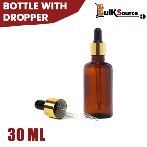 Amber Glass 30 ML Bottle with dropper